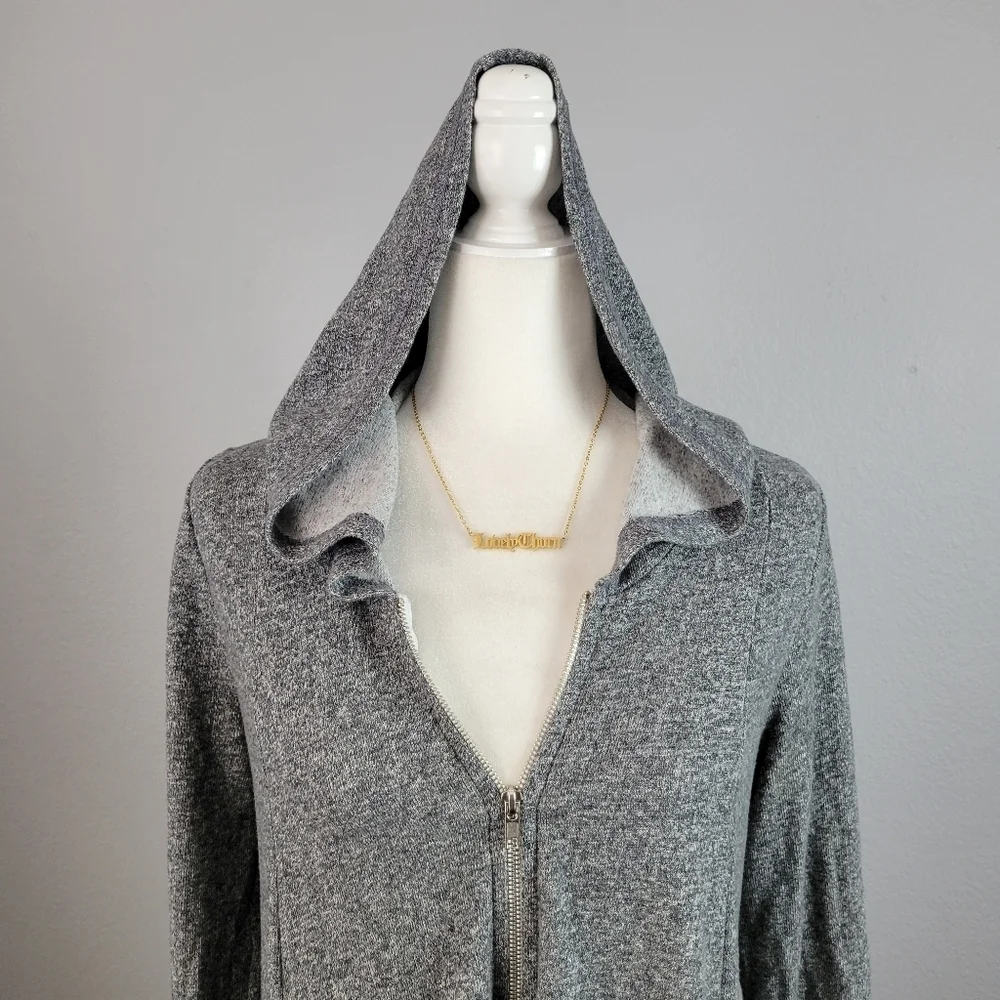 MICHAEL LAUREN // ltd ed casper full zip asymmetric super soft hooded ja…